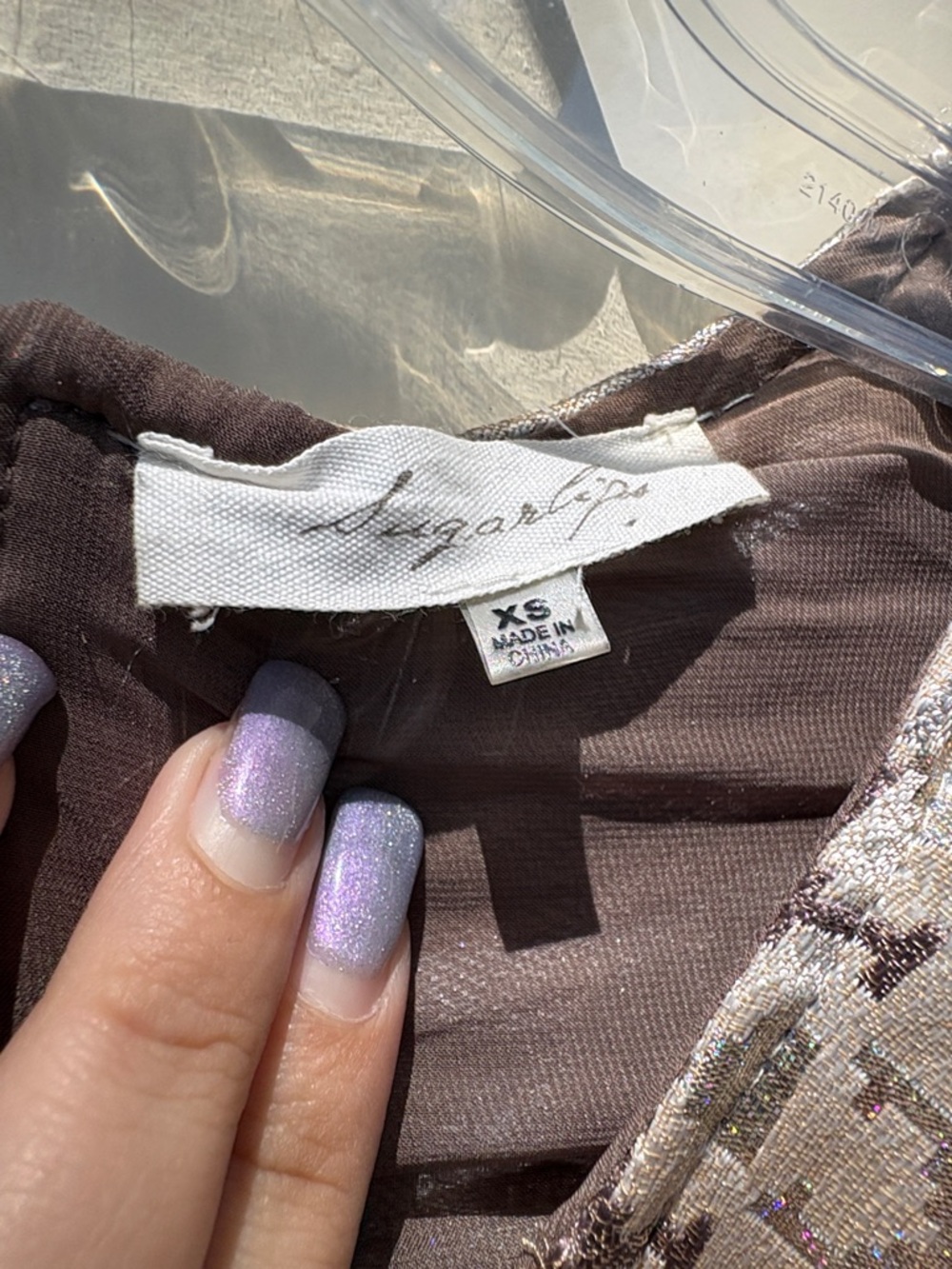 Sugarlips Silver Gray Patterned Peplum Midi Dress - Picture 3 of 8